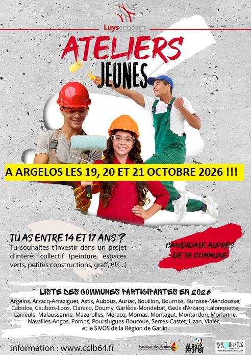 Affiche ateliers jeunes 2026